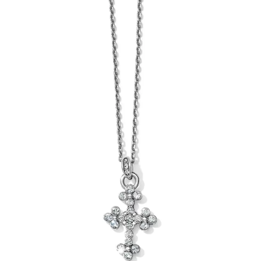 Necklaces>Brighton Abbey Cross Necklace Silver