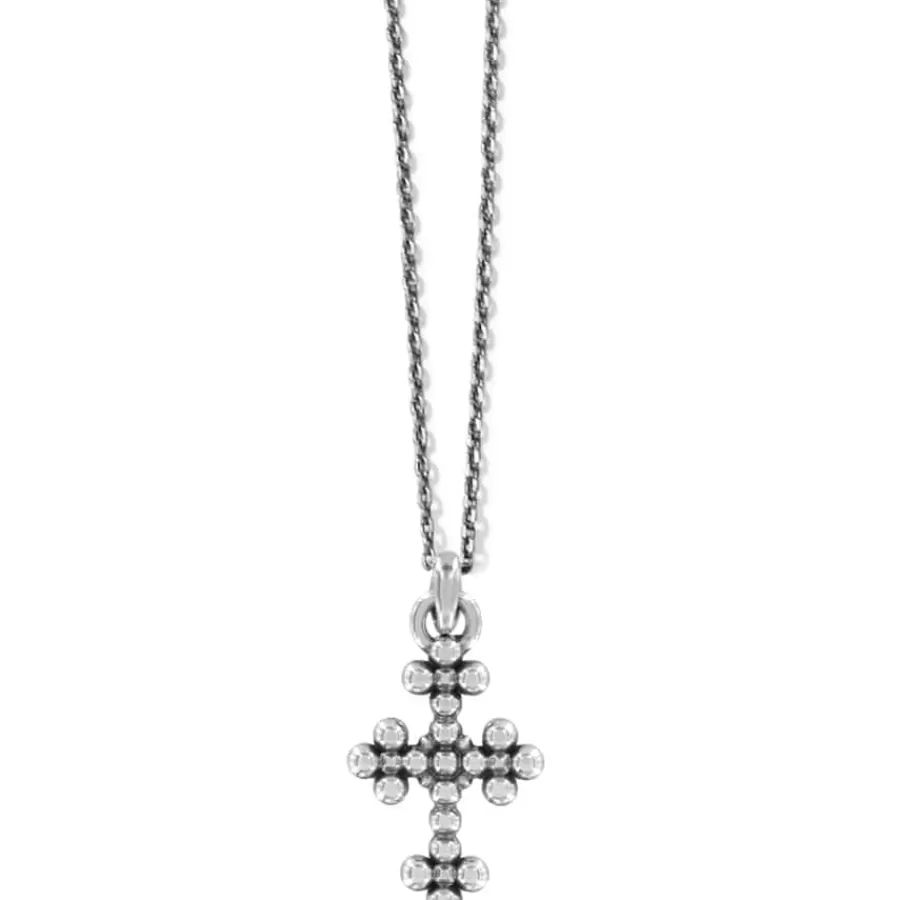 Necklaces>Brighton Abbey Cross Necklace Silver