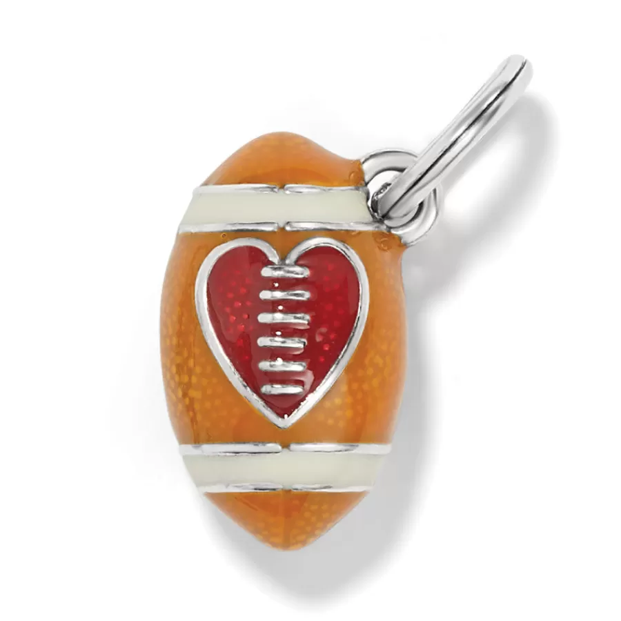 Charms>Brighton ABC Football Charm Silver-Orange