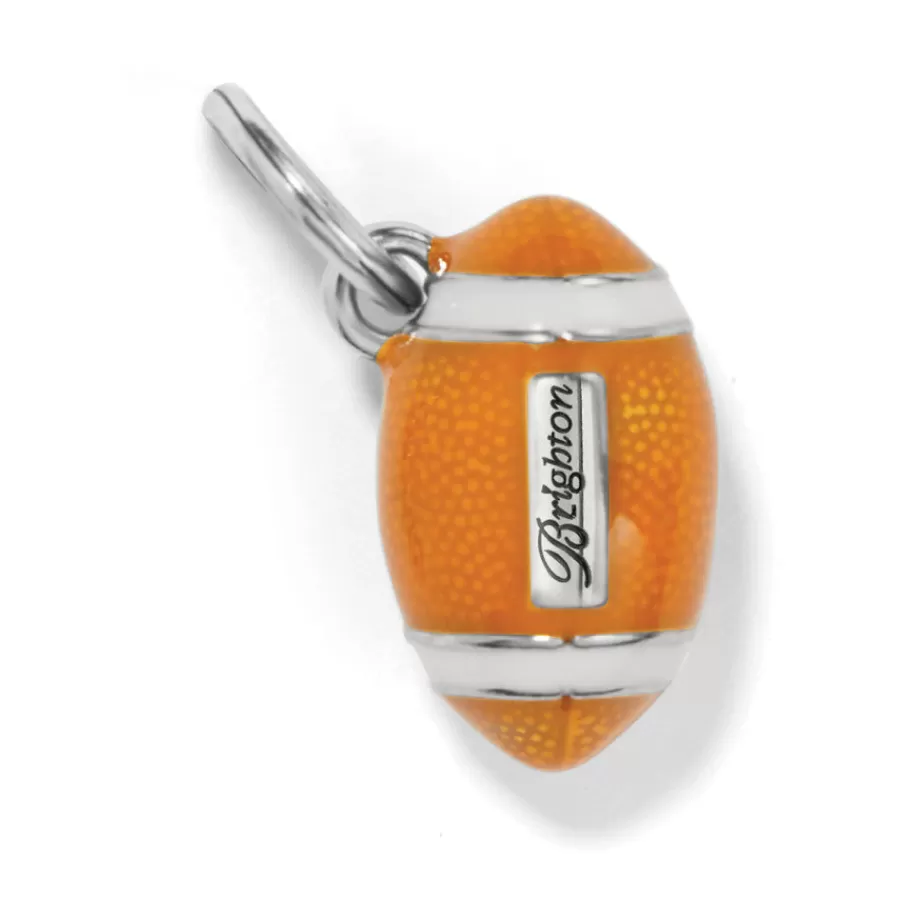 Charms>Brighton ABC Football Charm Silver-Orange