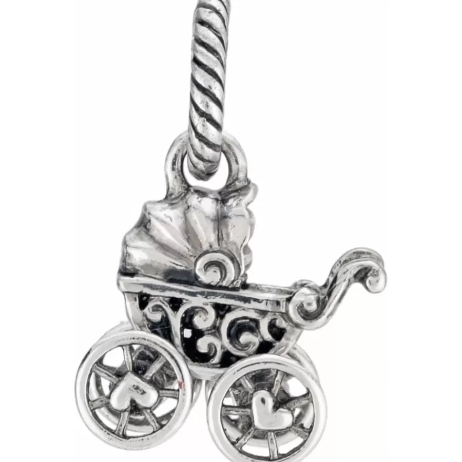 Charms>Brighton ABC Sweet Pea Stroller Charm Silver