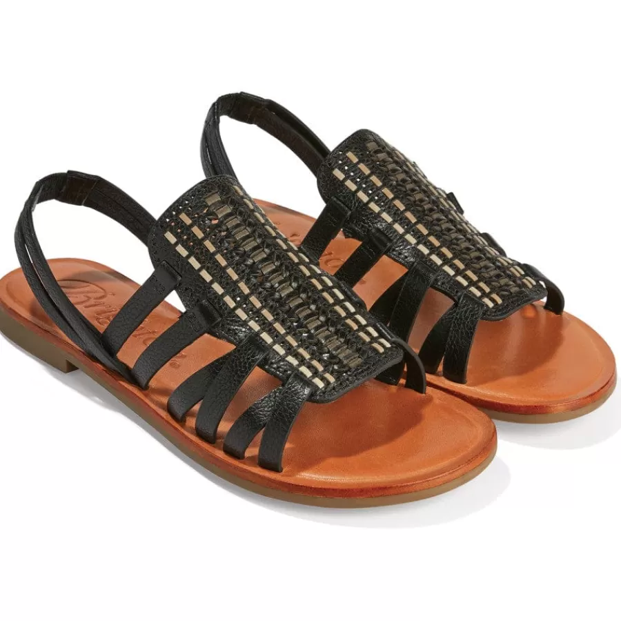 Sandals>Brighton Adella Flat Sandals Black