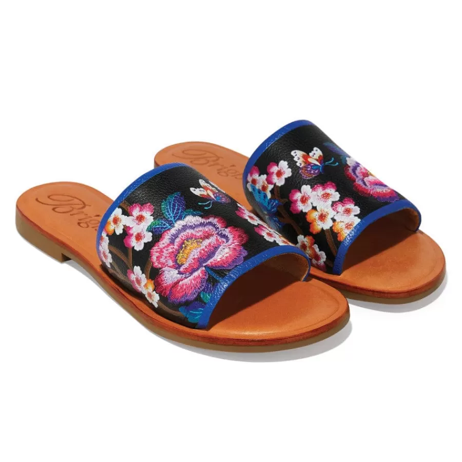 Sandals>Brighton Akira Embroidered Slide Sandals Multi