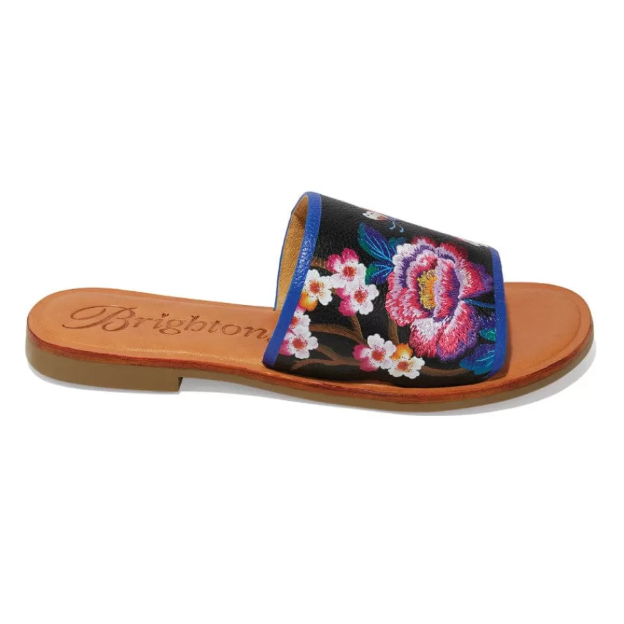 Sandals>Brighton Akira Embroidered Slide Sandals Multi