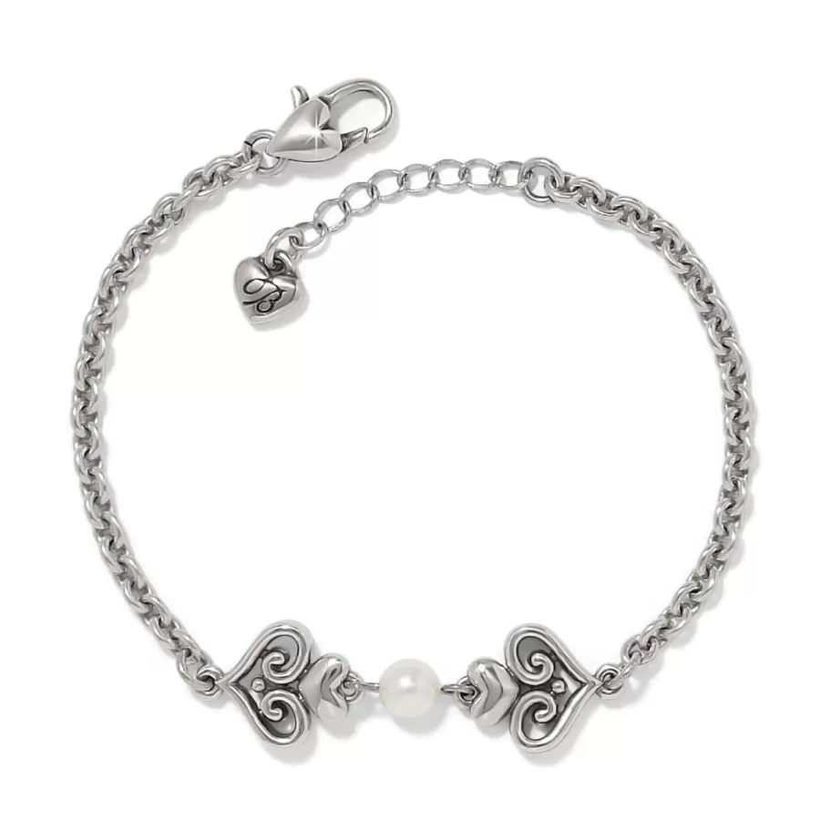 Bracelets>Brighton Alcazar Amor Pearl Bracelet Silver-Pearl