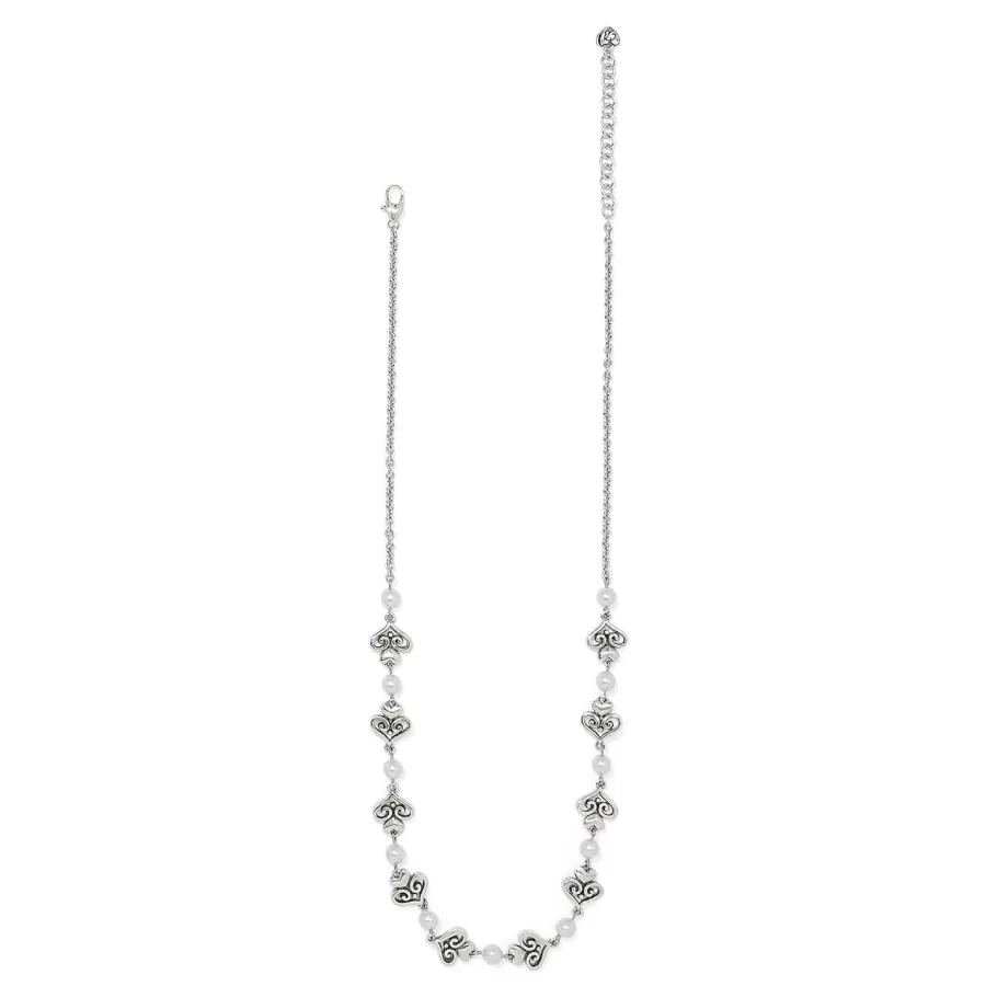 Necklaces>Brighton Alcazar Amor Pearl Necklace Silver-Pearl