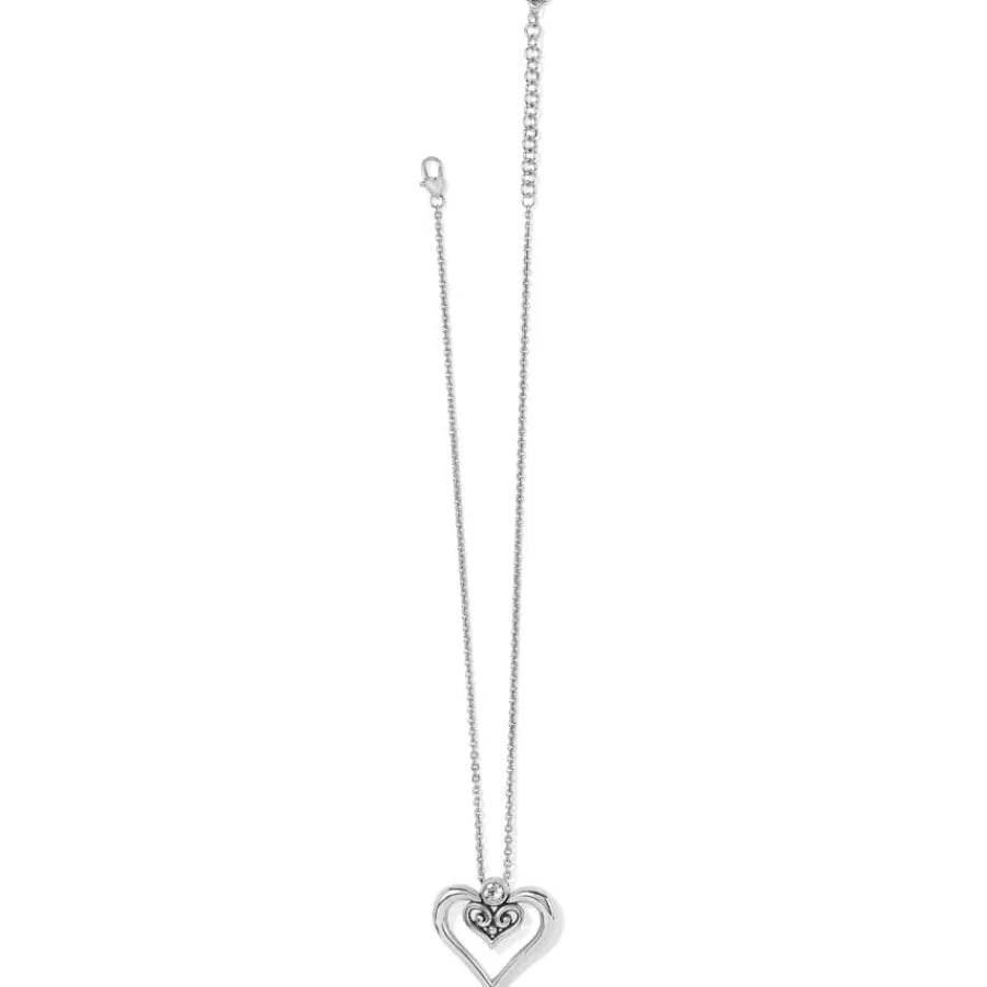 Necklaces>Brighton Alcazar Duet Heart Necklace Silver