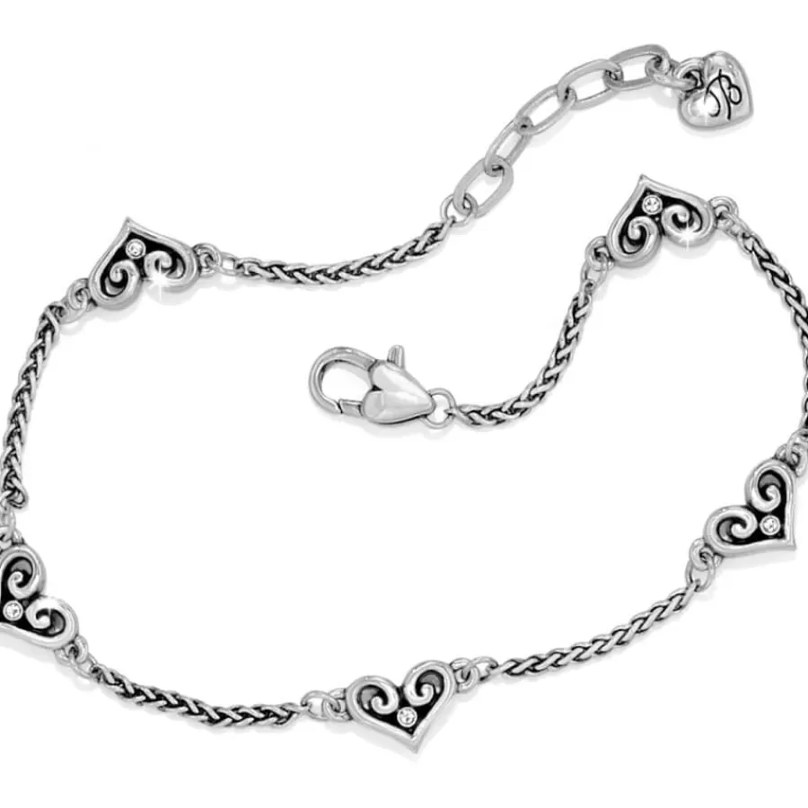 Anklets>Brighton Alcazar Heart Anklet Silver