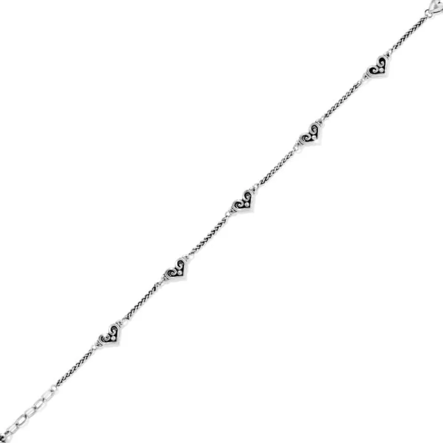 Anklets>Brighton Alcazar Heart Anklet Silver