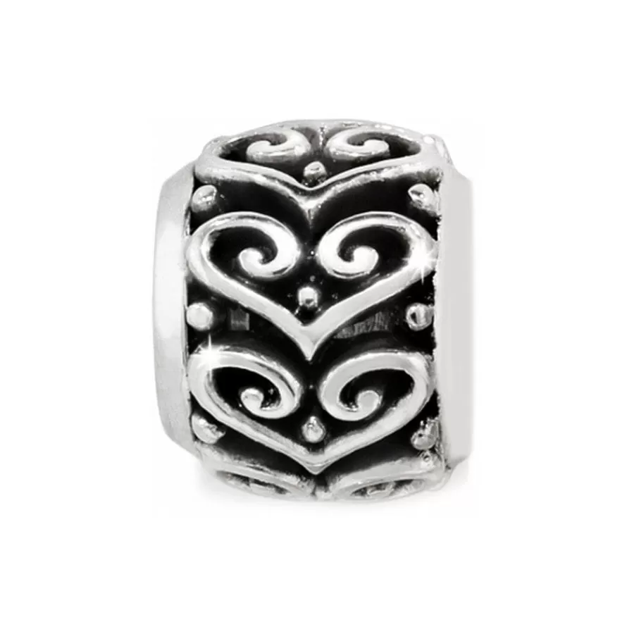 Beads & Spacers>Brighton Alcazar Heart Bead Silver