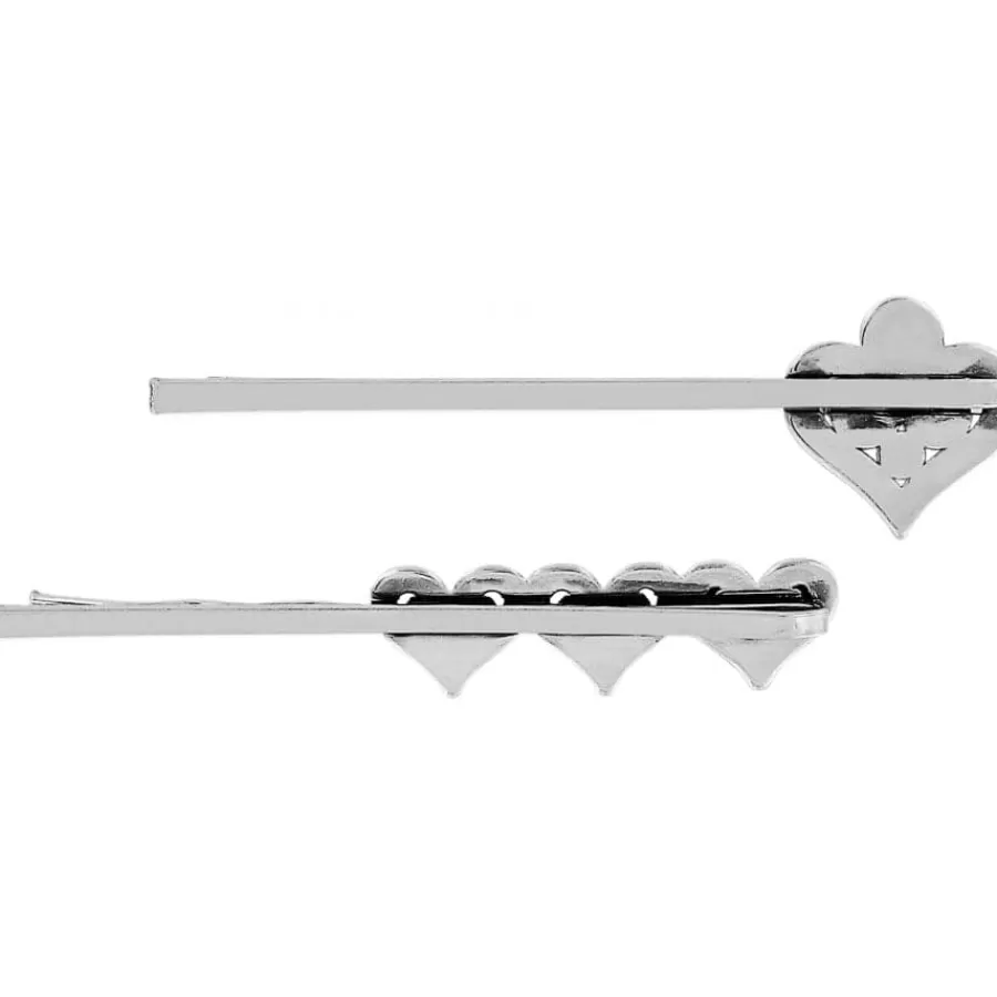 Hair Accessories>Brighton Alcazar Heart Bobby Pin Set Silver