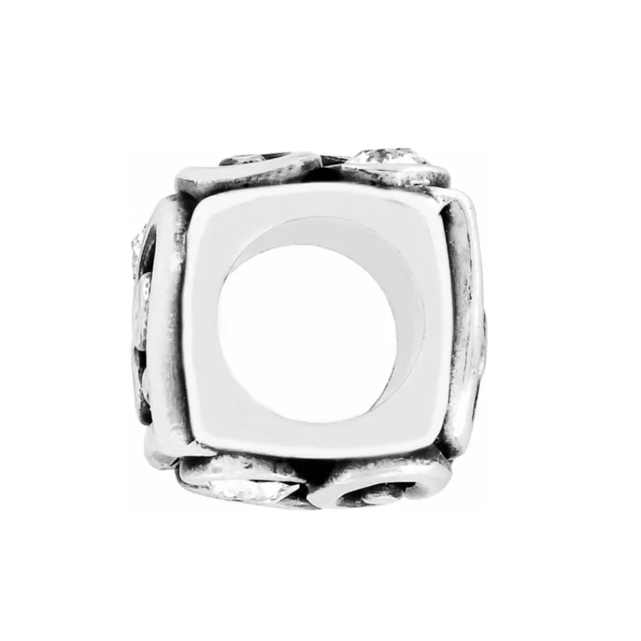 Beads & Spacers>Brighton Alcazar Heart Cube Bead Silver