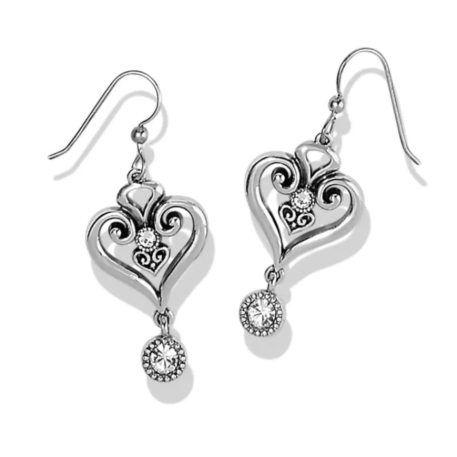 Earrings>Brighton Alcazar Heart Glint French Wire Earrings Silver