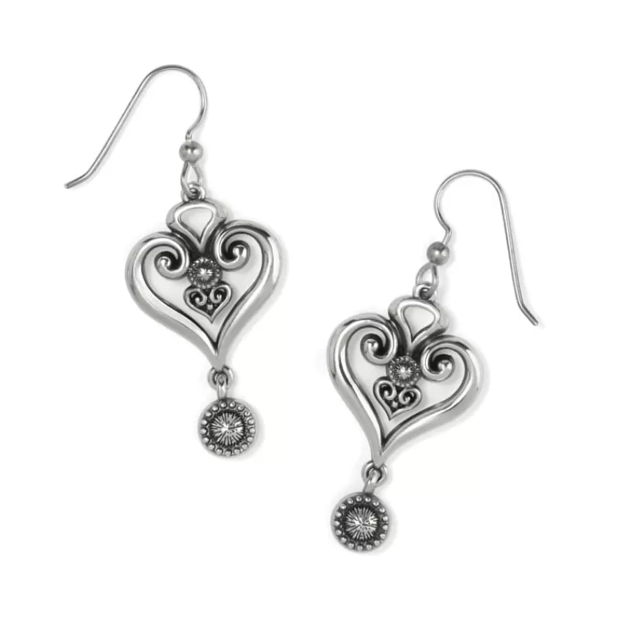 Earrings>Brighton Alcazar Heart Glint French Wire Earrings Silver