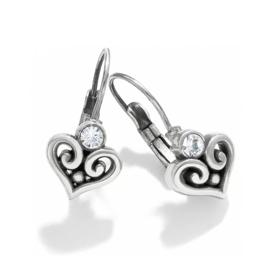 Earrings>Brighton Alcazar Heart Leverback Earrings Silver