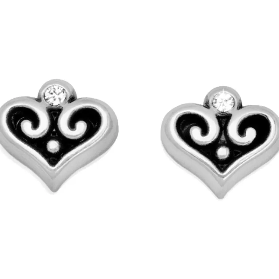 Earrings>Brighton Alcazar Heart Mini Post Earrings Silver