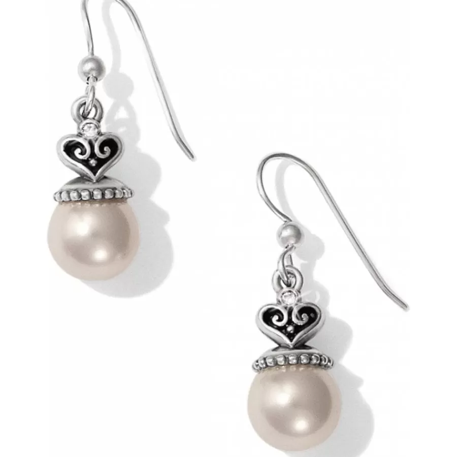 Earrings>Brighton Alcazar Pearl Drop French Wire Earrings Silver-Pearl