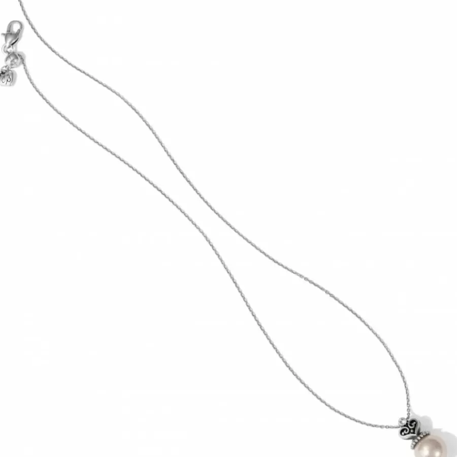 Necklaces>Brighton Alcazar Pearl Short Necklace Silver-Pearl