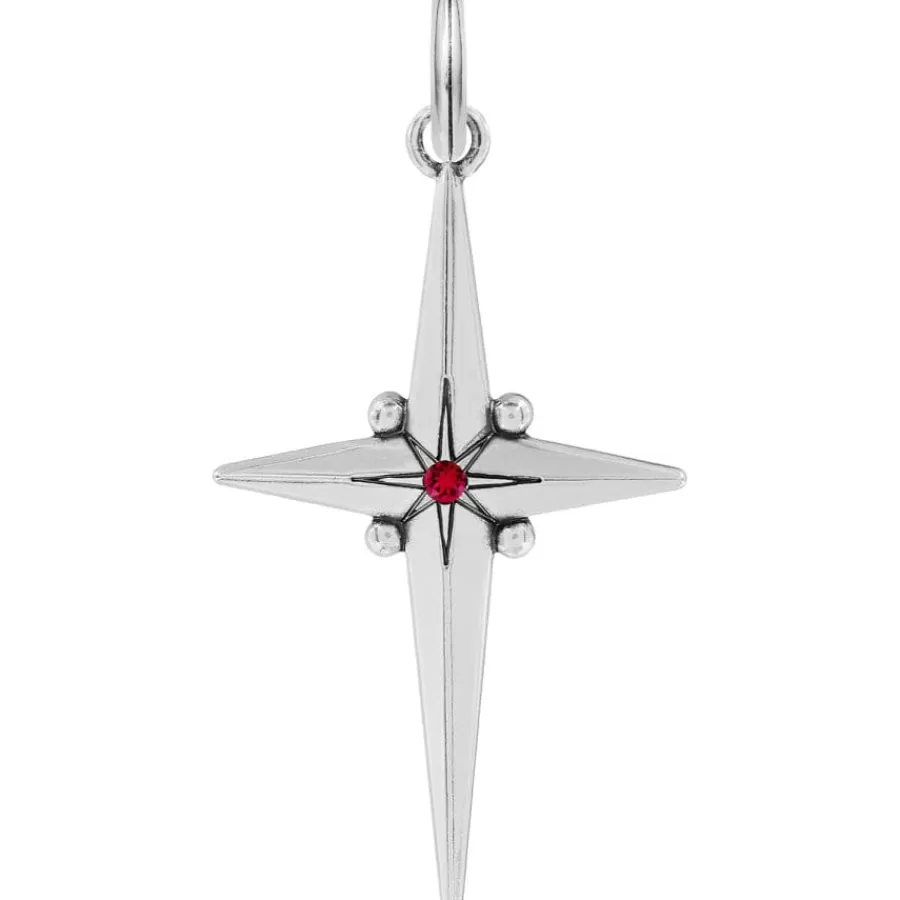 Charms>Brighton Alexandria Cross Amulet Silver-Red