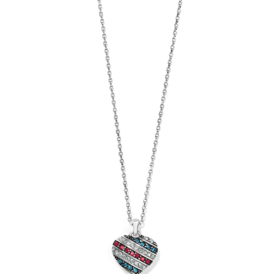 Necklaces>Brighton Americana Heart Necklace Multi