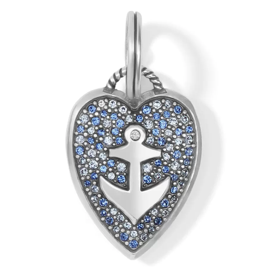 Charms>Brighton Anchor And Soul Charm Silver-Blue