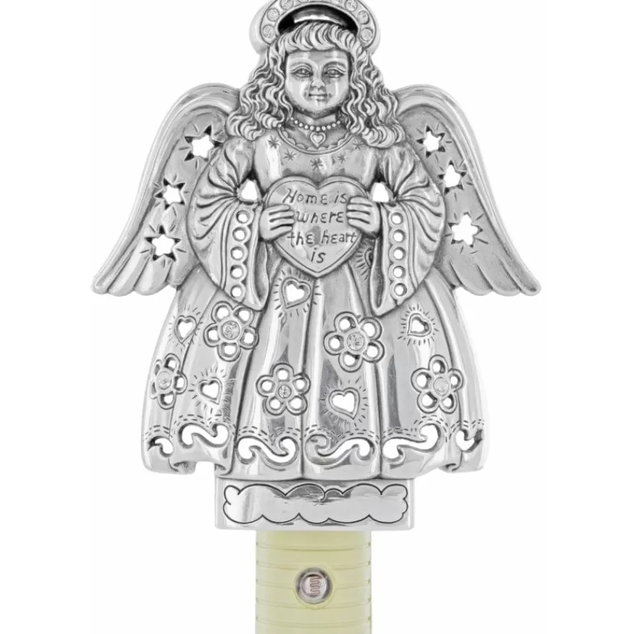 Office & Clocks>Brighton Angel Heart Night Light Silver