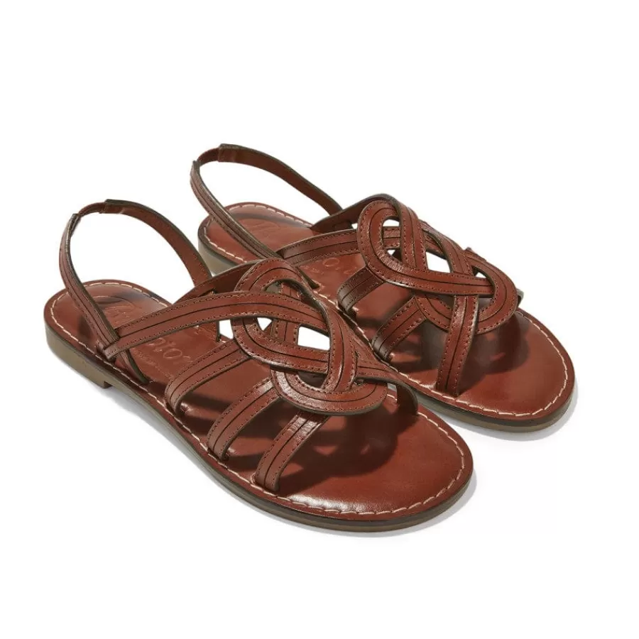 Sandals>Brighton Anya Flat Sandals Caramel