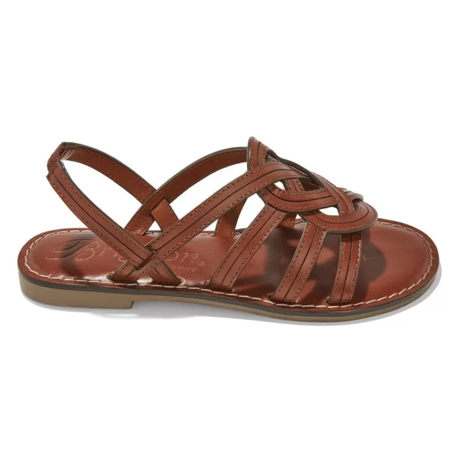 Sandals>Brighton Anya Flat Sandals Caramel