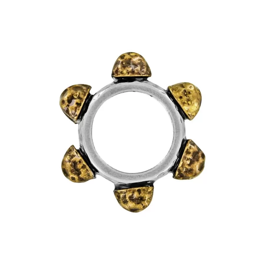 Beads & Spacers>Brighton Art & Soul Mini Hearts Spacer Gold