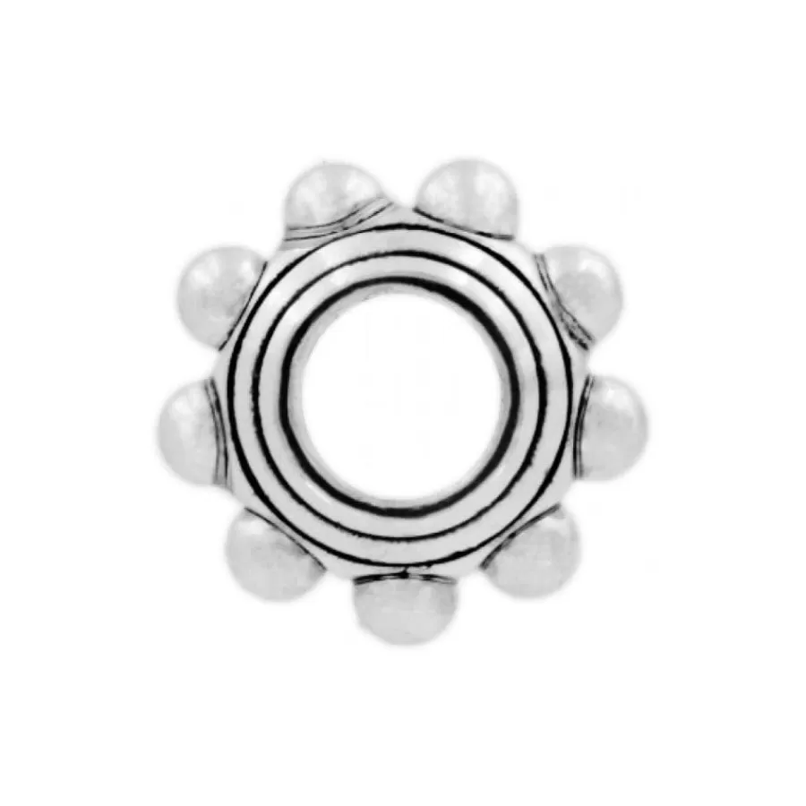 Beads & Spacers>Brighton Atomic Bead Silver