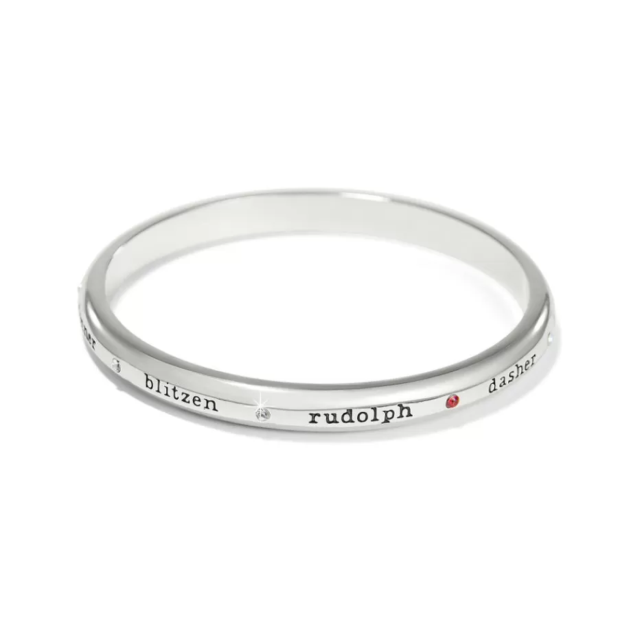 Bracelets>Brighton B Merry Reindeer Bangle Silver