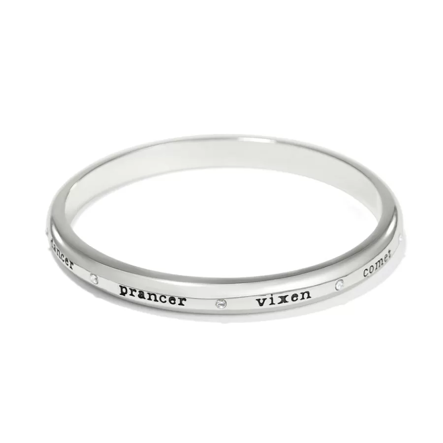 Bracelets>Brighton B Merry Reindeer Bangle Silver