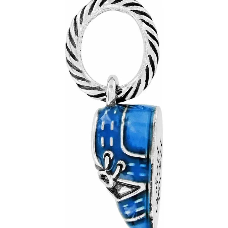 Charms>Brighton Baby Boy Shoe Charm Silver-Blue