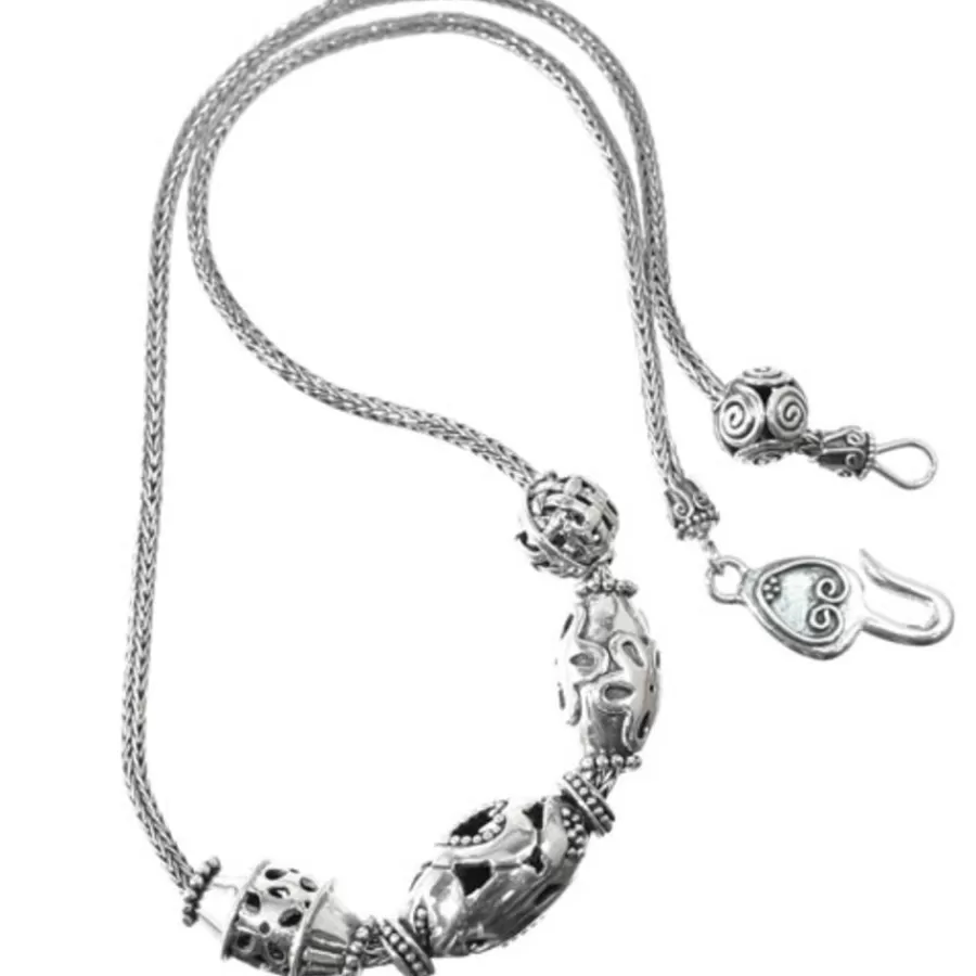 Necklaces>Brighton Bali Artisan Bead Necklace Silver