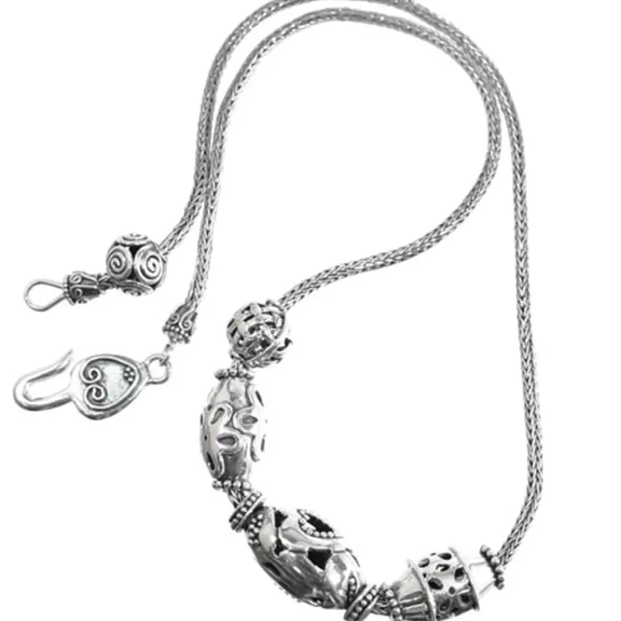 Necklaces>Brighton Bali Artisan Bead Necklace Silver