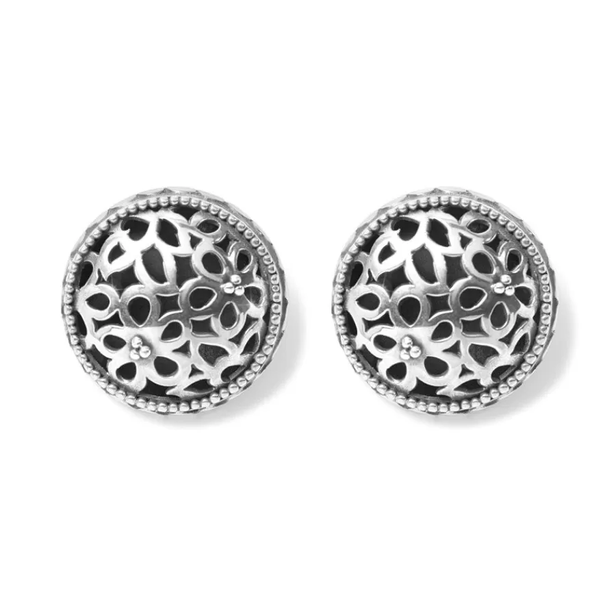 Earrings>Brighton Bali Lacy Daisy Clip Earrings Silver