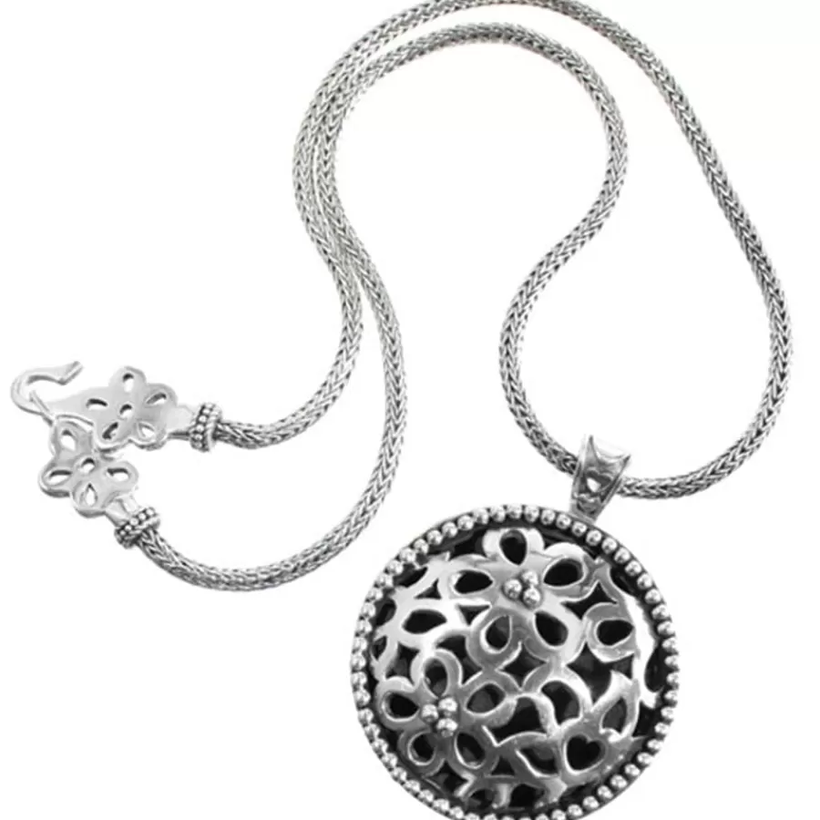 Necklaces>Brighton Bali Lacy Daisy Pendant Necklace Silver