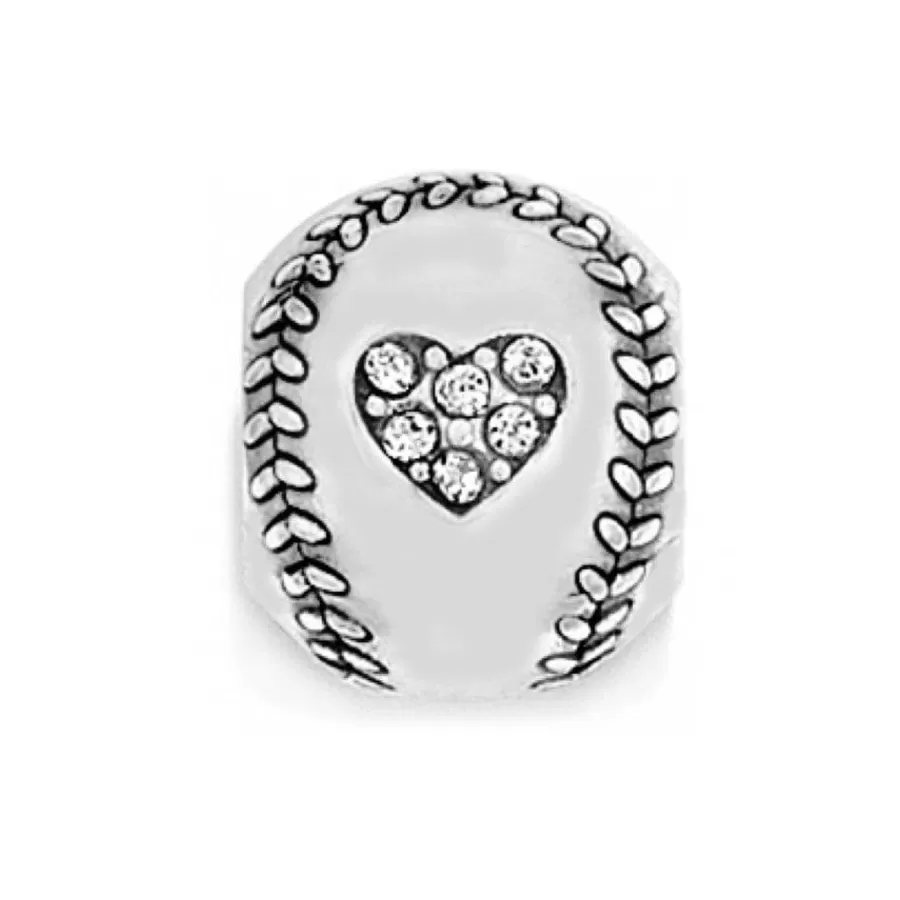 Beads & Spacers>Brighton Baseball Bead Silver