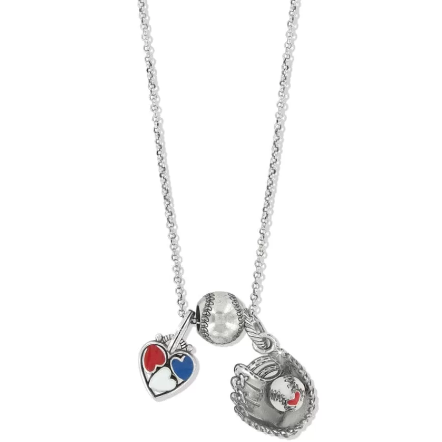 Ready-To-Wear Charm Sets>Brighton Baseball Charm Necklace Red-White-Blue