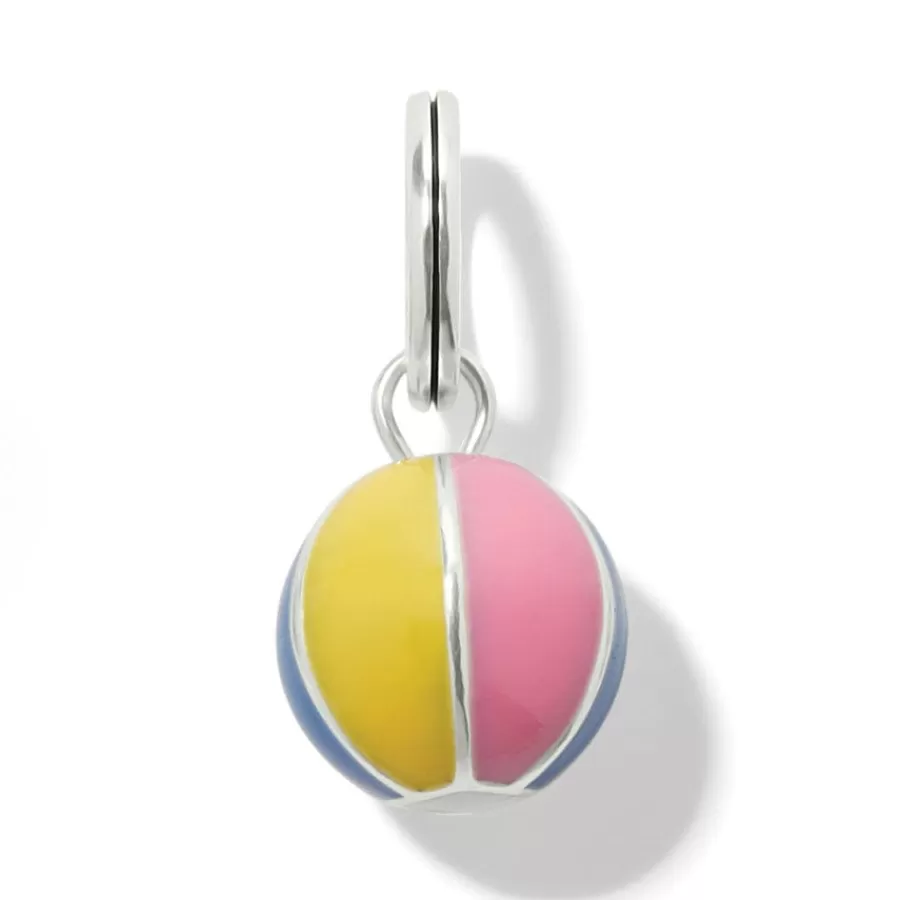 Charms>Brighton Beach Ball Charm Silver-Multi