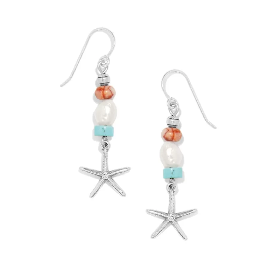 Earrings>Brighton Beachcomber French Wire Earrings Silver-Turquoise