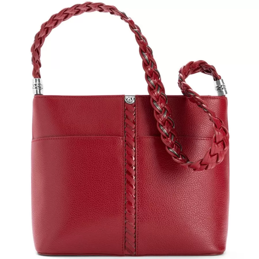 Shoulder Bags>Brighton Beaumont Square Bucket Bag Lipstick-MetallicSilver