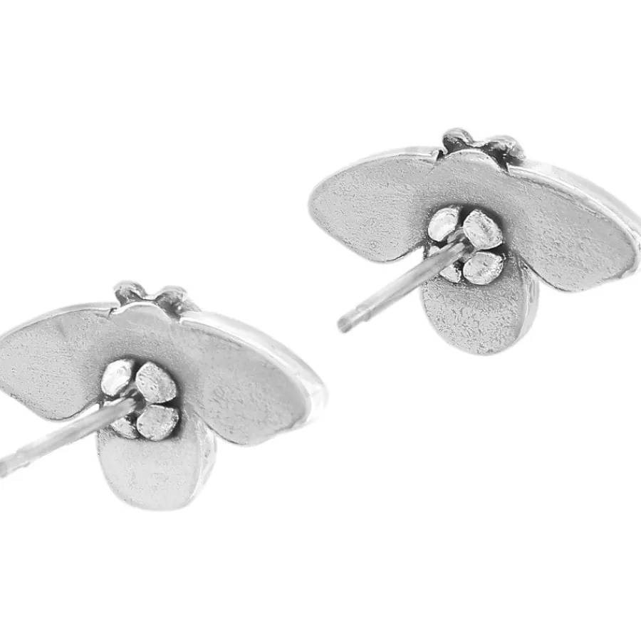 Earrings>Brighton Bee Happy Mini Post Earrings Silver-Multi