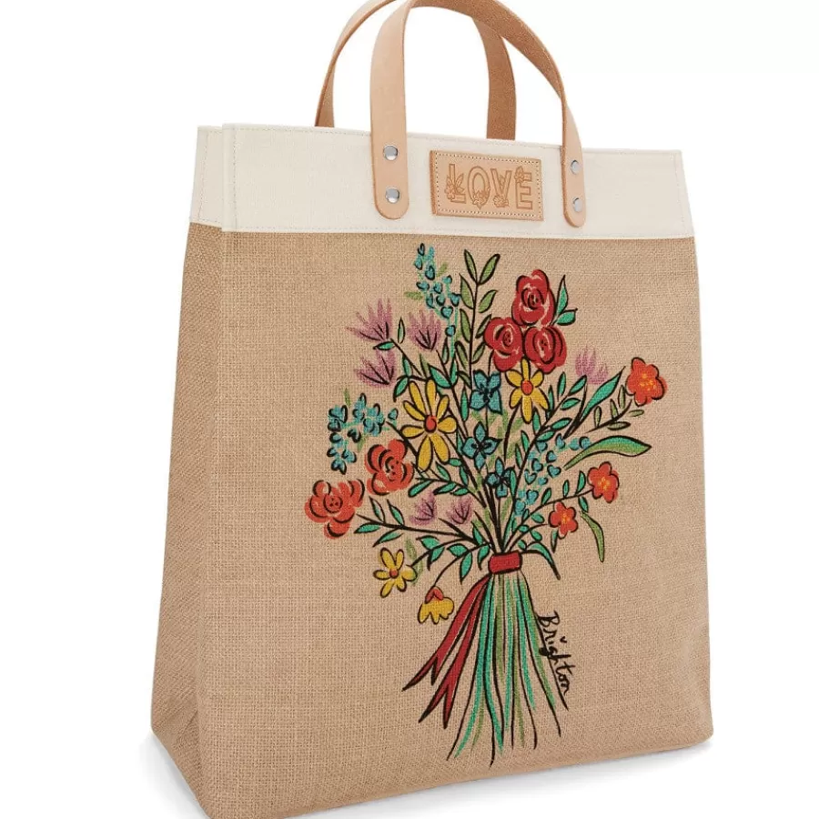 Totes>Brighton Bella Bouquet Burlap Tote Multi