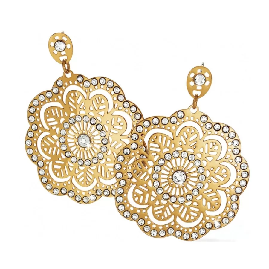 Earrings>Brighton Bella Lace Post Drop Earrings Gold