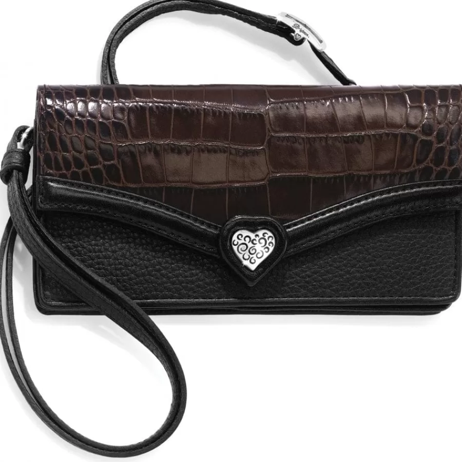 Wallets & Card Cases | Wallets & Card Cases>Brighton Bella Luna Large Wallet Chocolate-Black