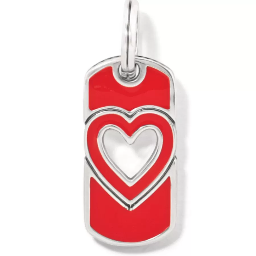 Charms>Brighton Beloved Heart Amulet Silver-Red