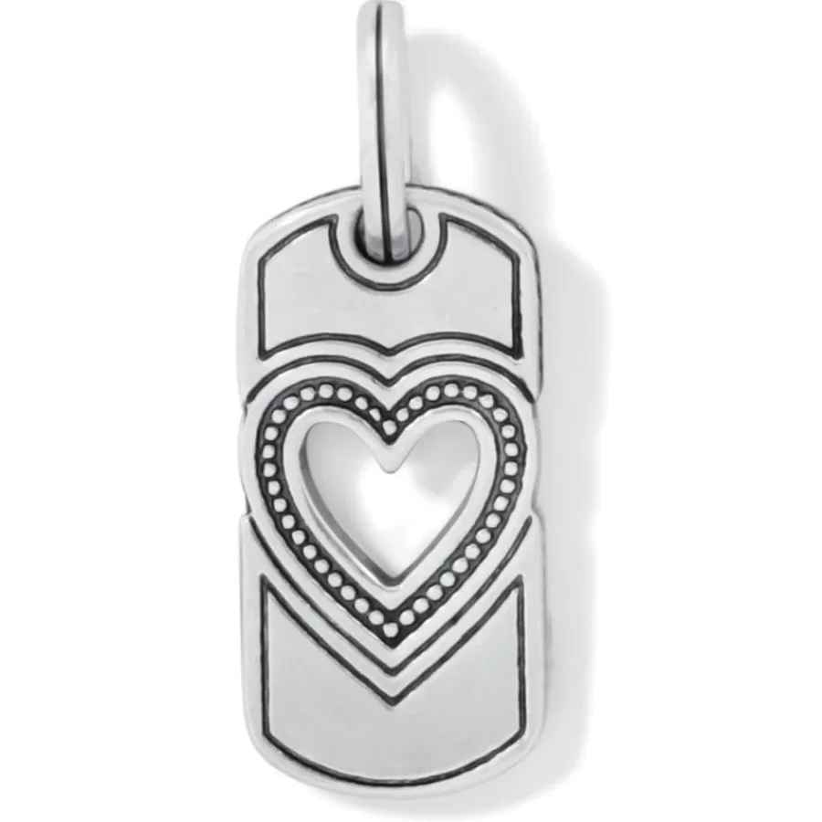 Charms>Brighton Beloved Heart Amulet Silver-Red