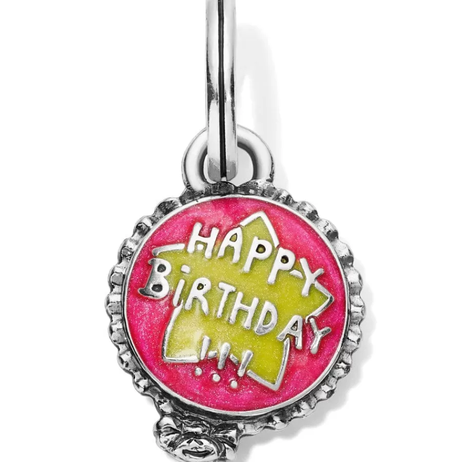 Charms>Brighton Birthday Balloon Charm Silver-Multi