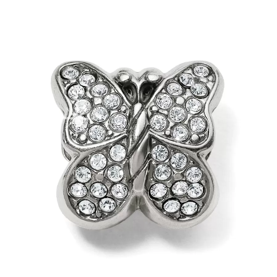 Beads & Spacers>Brighton Blingy Butterfly Bead Silver